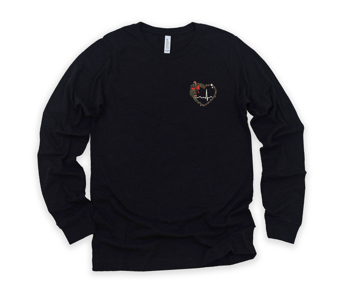 Holiday ECG Heart - Long Sleeve