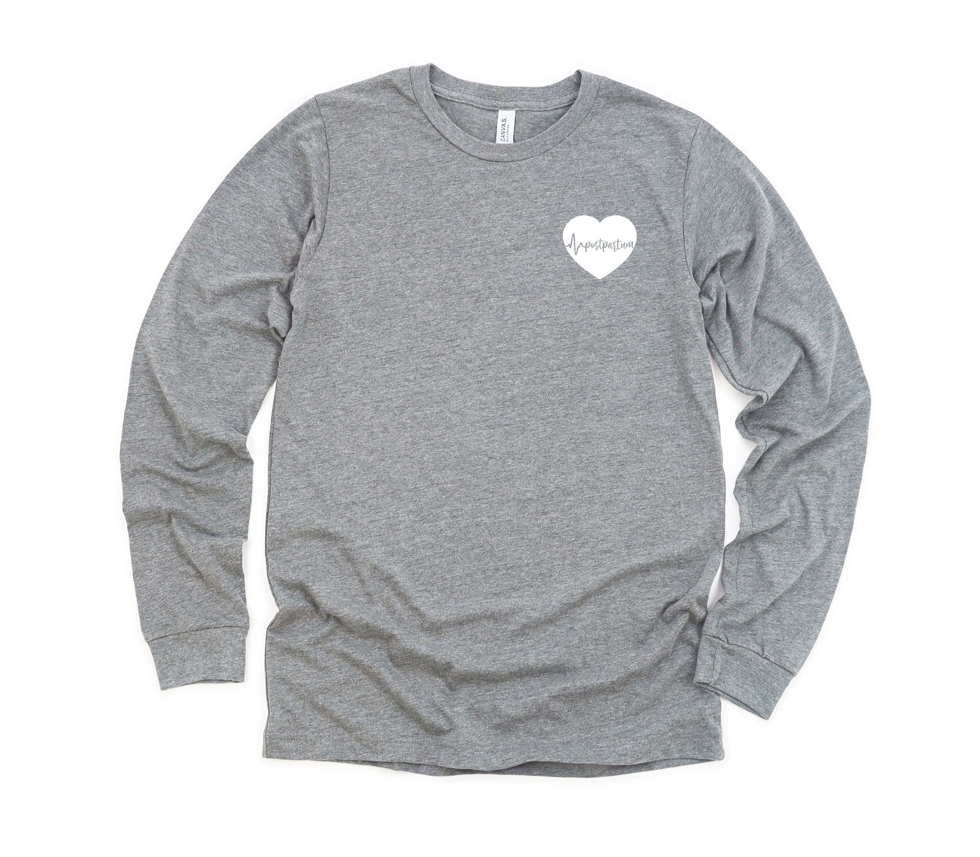 Postpartum ECG Heart - Long Sleeve