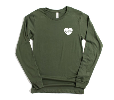 RT ECG Heart - Long Sleeve