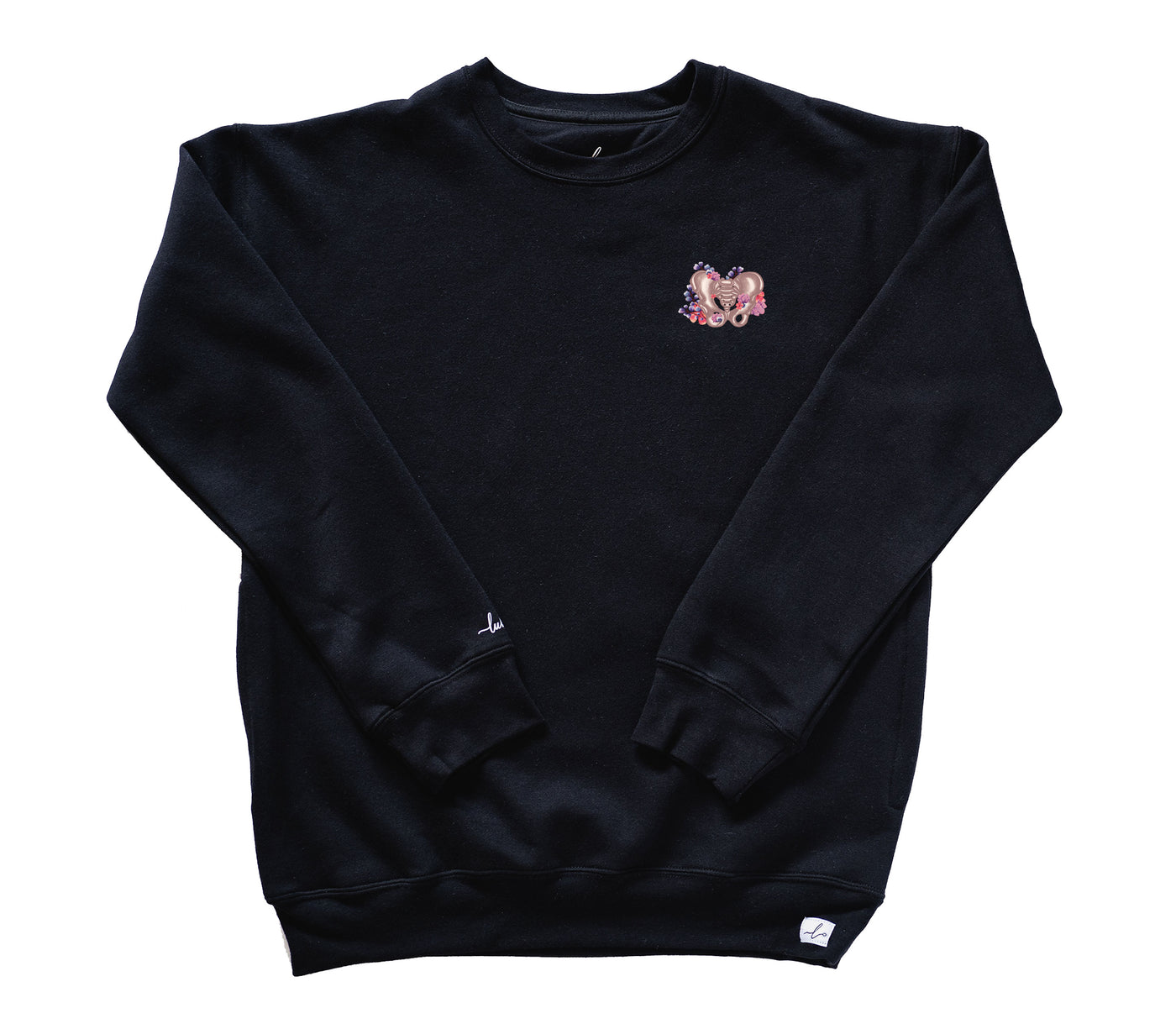 Pelvis Floral Sketch - Pocketed Crew Sweatshirt