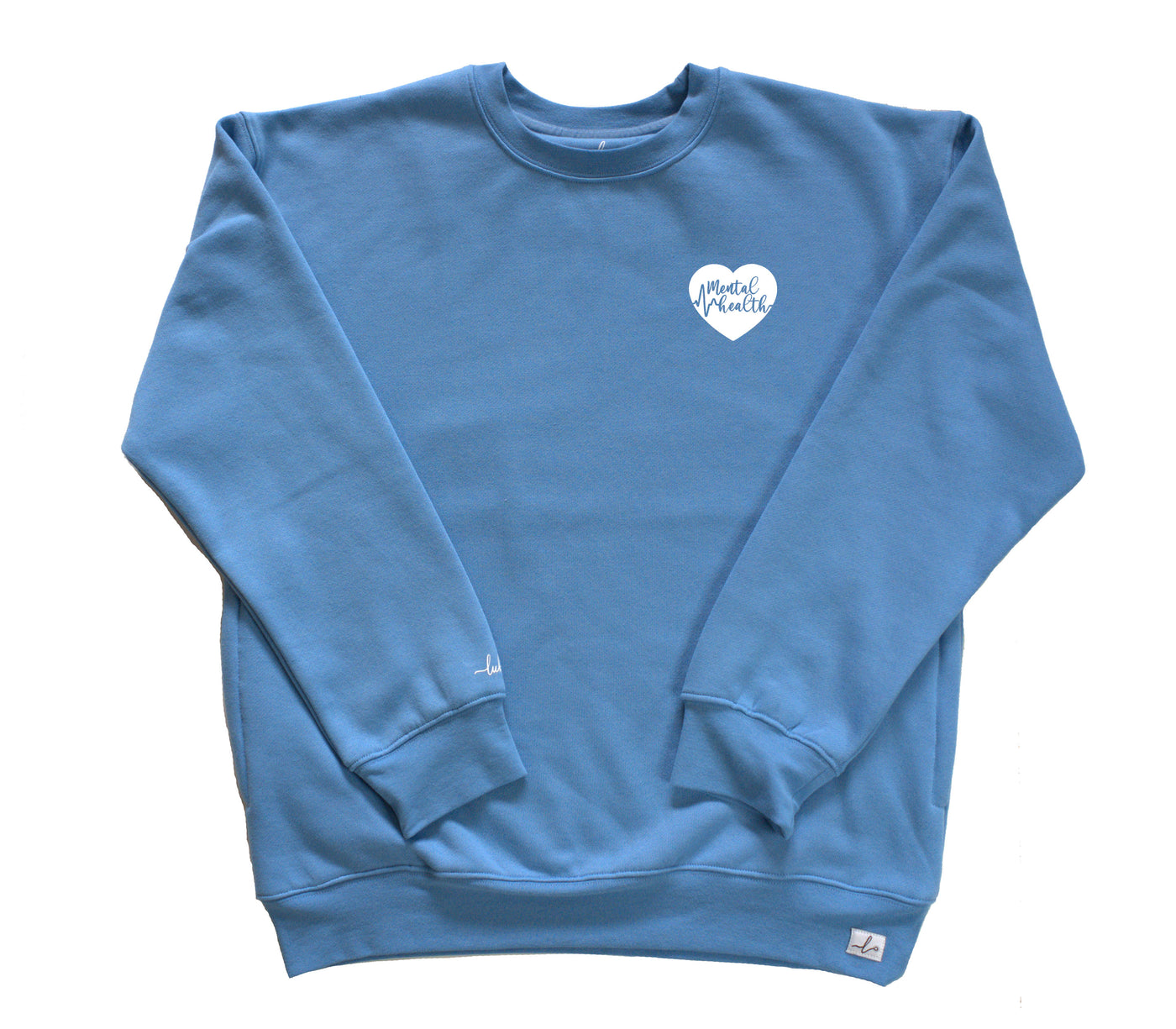 Mental Health ECG Heart - Pocketed Crew Sweatshirt