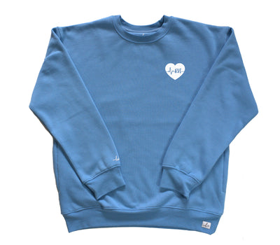 RN ECG Heart - Pocketed Crew Sweatshirt