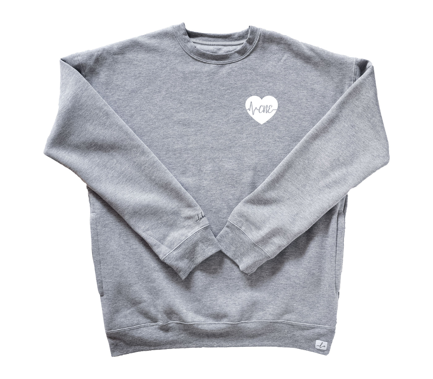 CNE ECG Heart - Pocketed Crew Sweatshirt