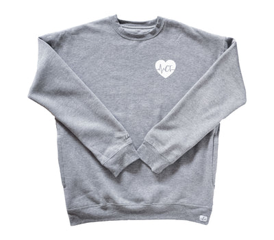 CT ECG Heart - Pocketed Crew Sweatshirt