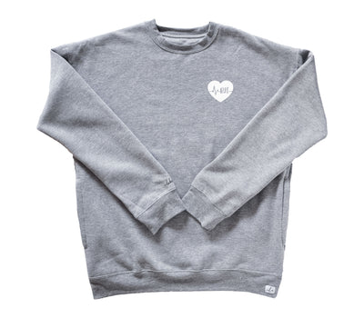 RN ECG Heart - Pocketed Crew Sweatshirt