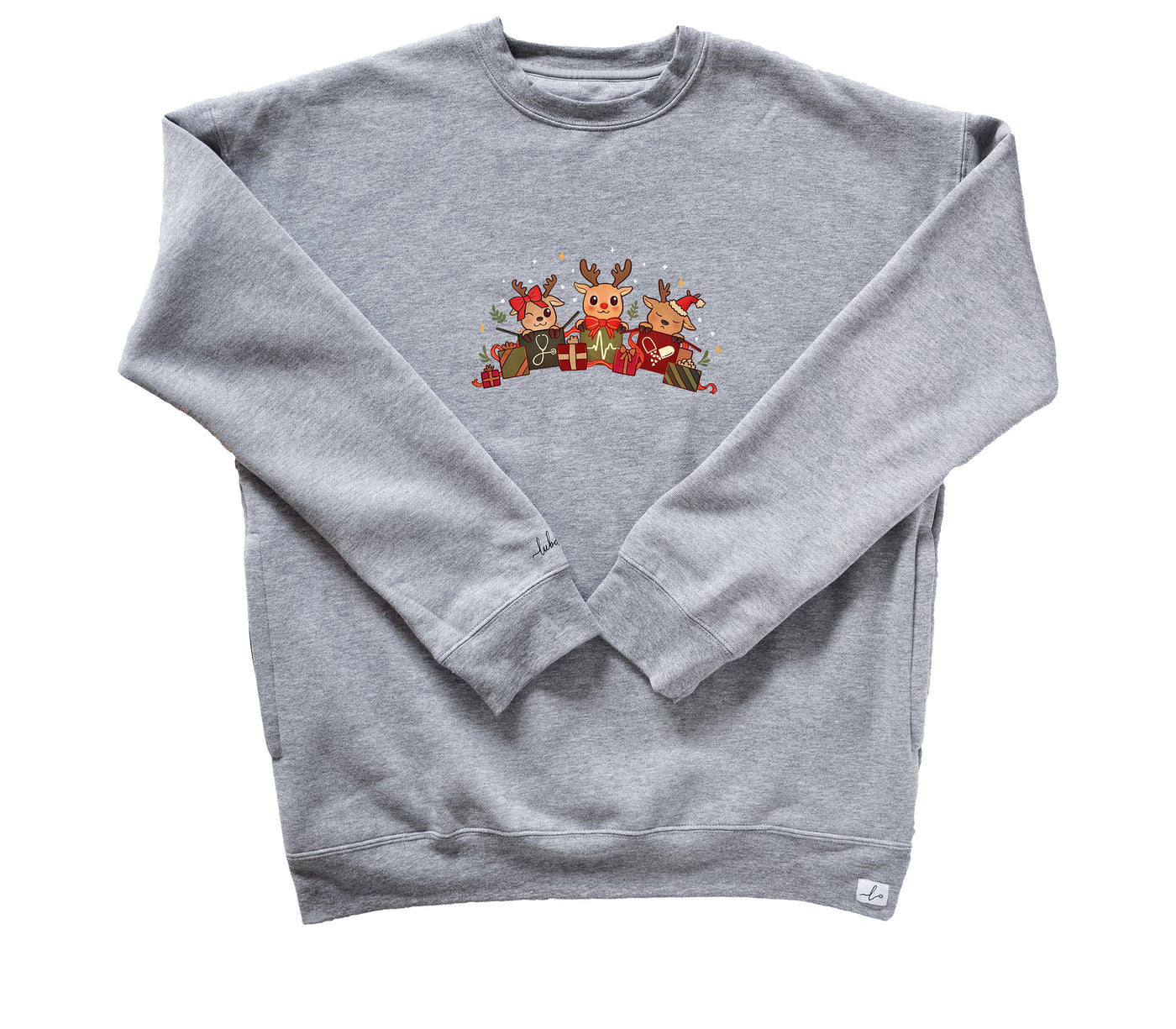 Reindeer Presents - Pocketed Crew Sweatshirt