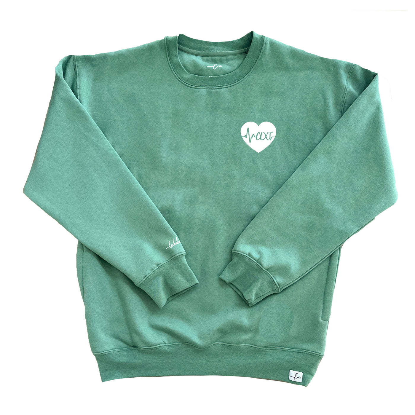 CLXT ECG Heart - Pocketed Crew Sweatshirt