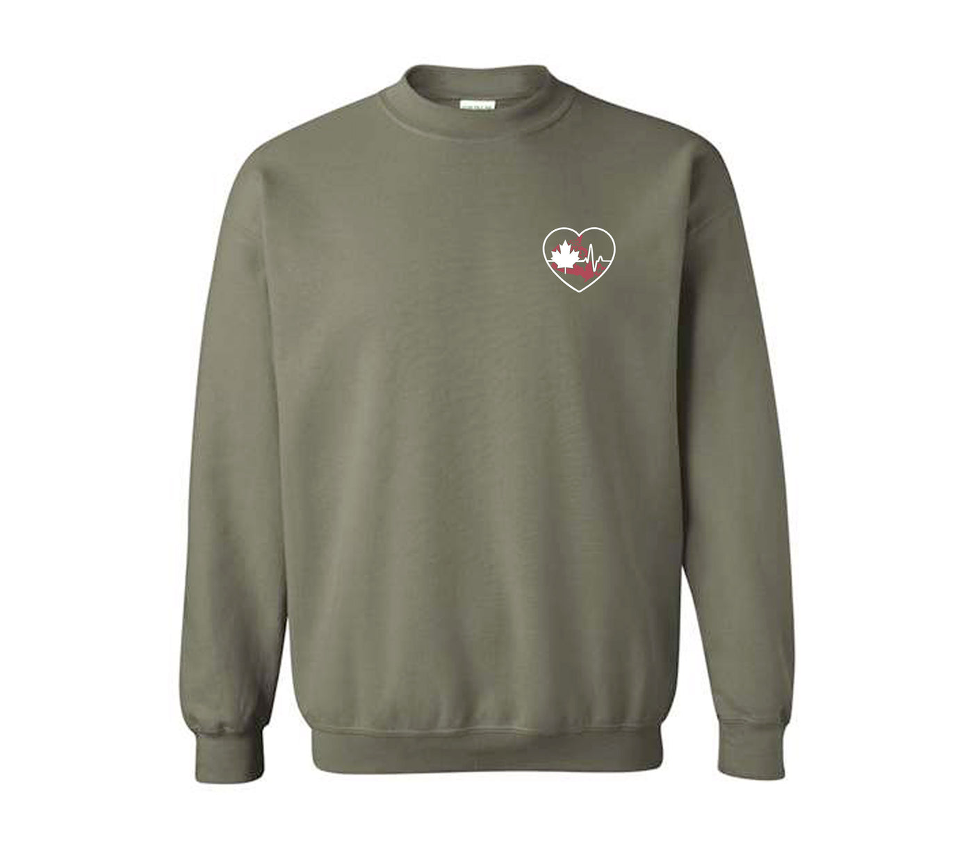 Canada ECG Heart - Non-Pocketed Crew Sweatshirt