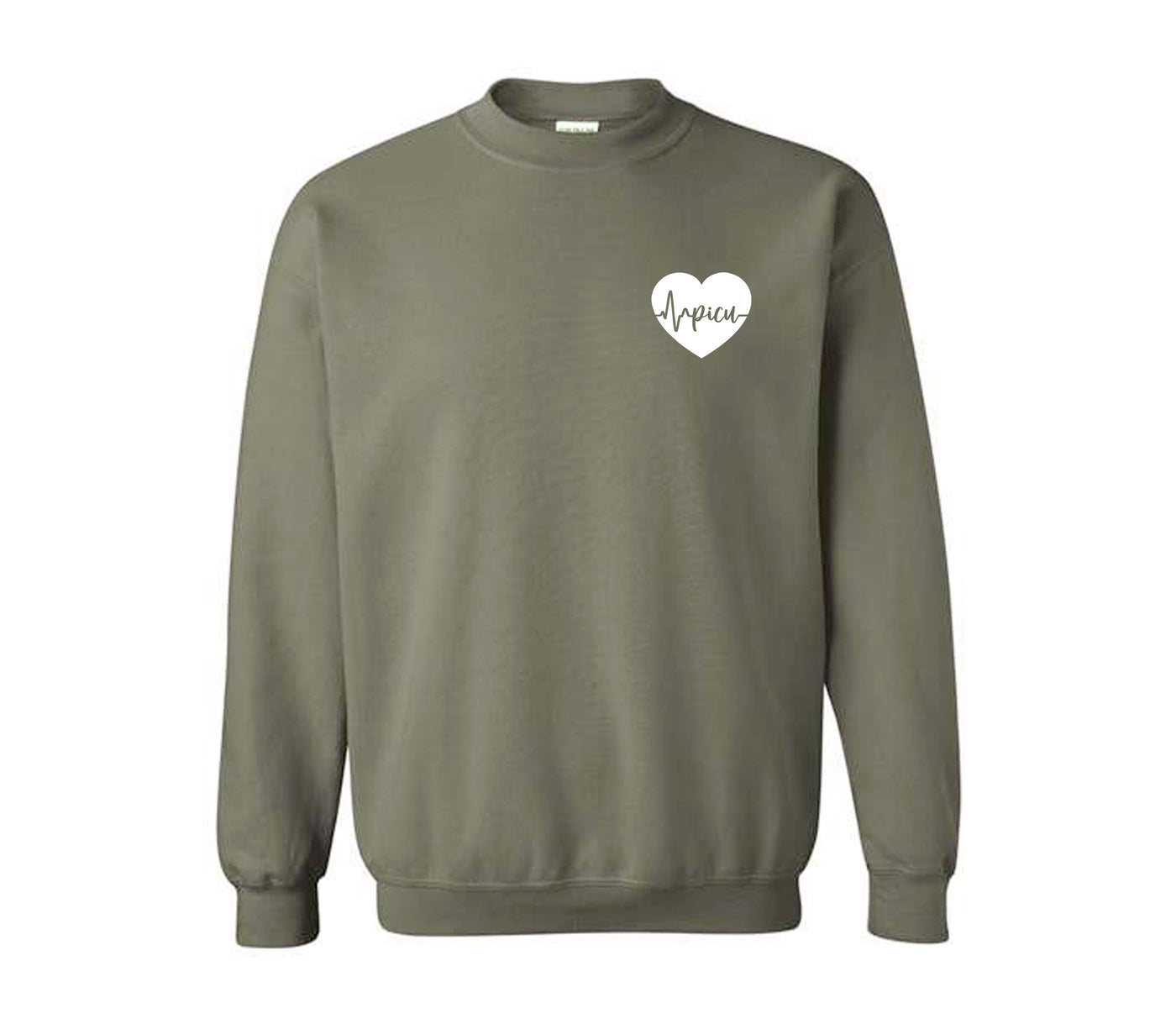 PICU ECG Heart - Non-Pocketed Crew Sweatshirt