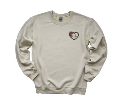 Holiday ECG Heart - Non-Pocketed Crew Sweatshirt