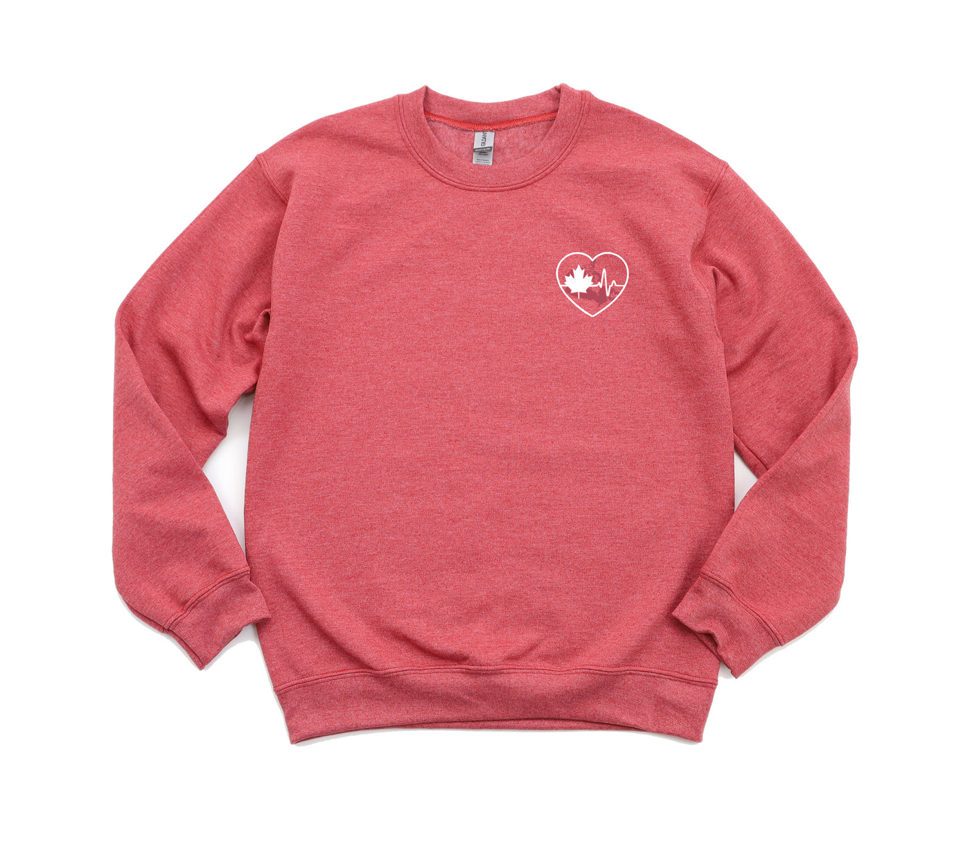 Canada ECG Heart - Non-Pocketed Crew Sweatshirt