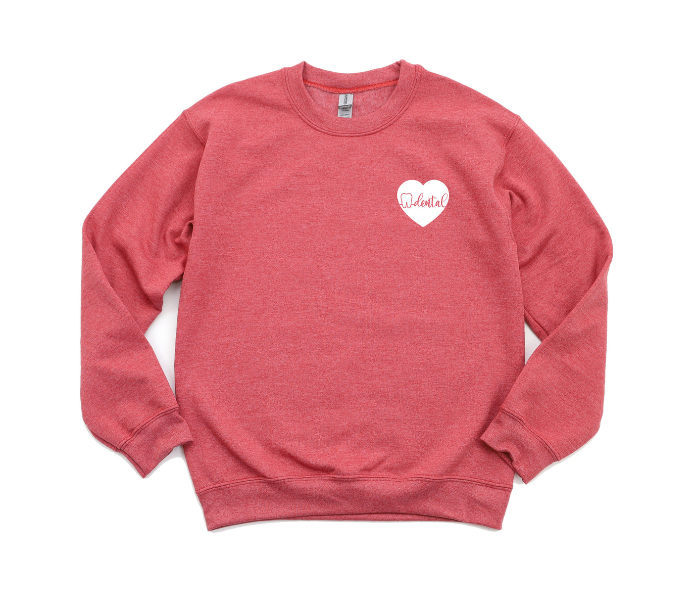 Dental ECG Heart - Non-Pocketed Crew Sweatshirt