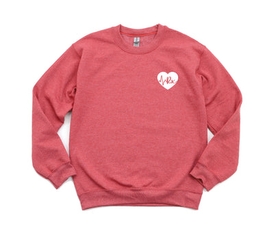 Rx ECG Heart - Non-Pocketed Crew Sweatshirt
