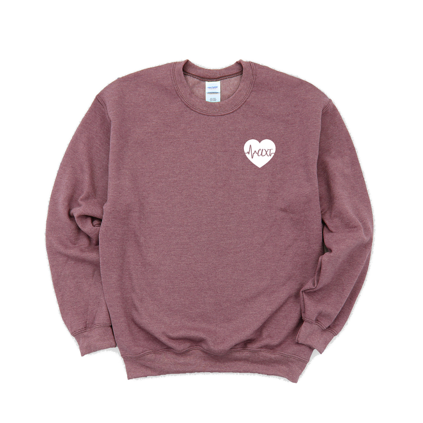 CLXT ECG Heart - Non-Pocketed Crew Sweatshirt