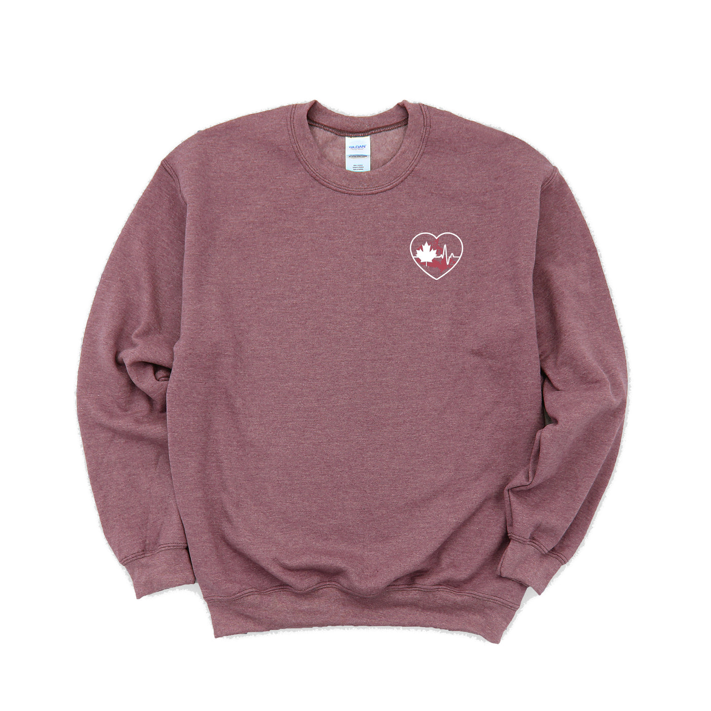 Canada ECG Heart - Non-Pocketed Crew Sweatshirt