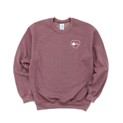 Canada ECG Heart - Non-Pocketed Crew Sweatshirt