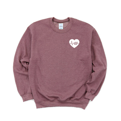 NP ECG Heart - Non-Pocketed Crew Sweatshirt