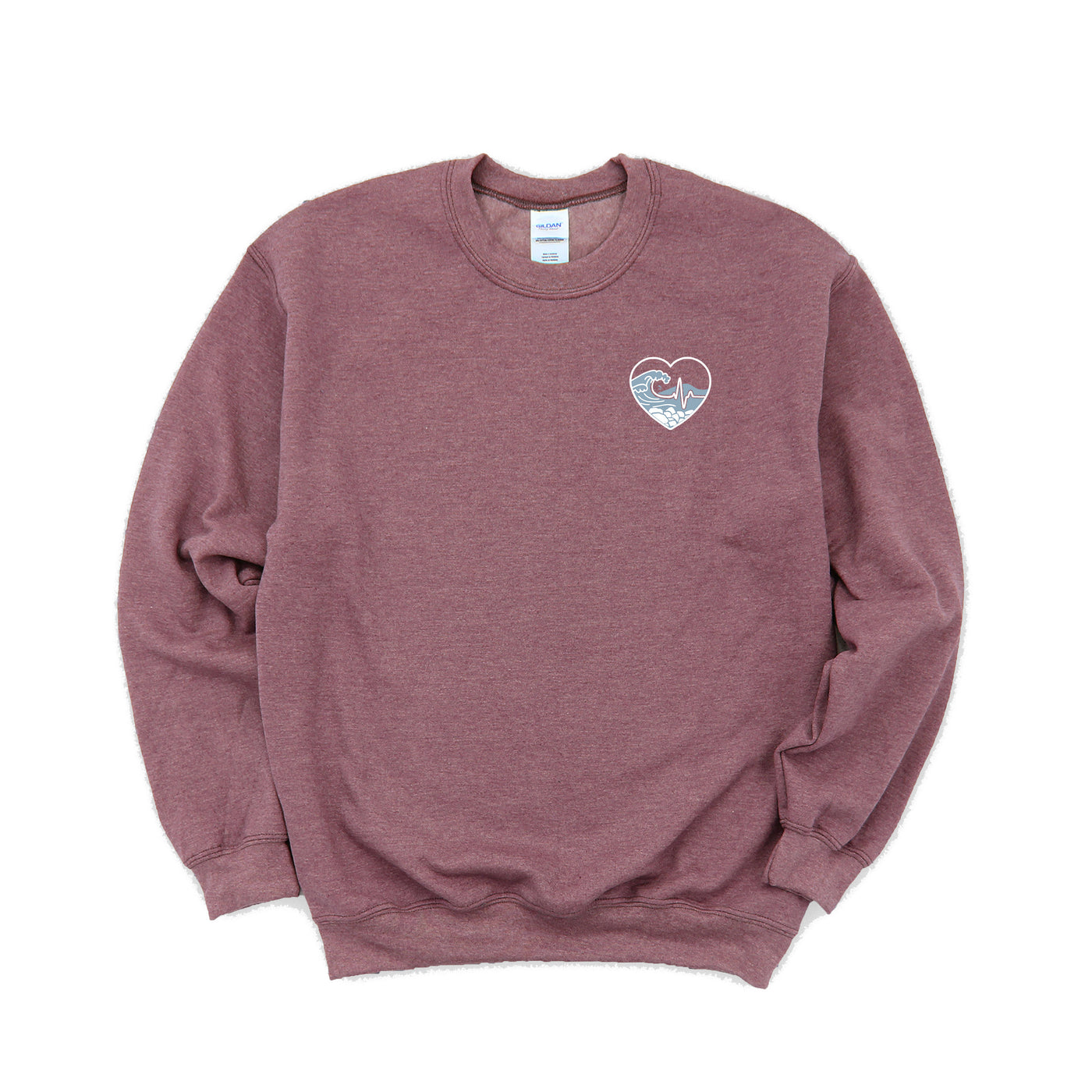 West Coast ECG Heart - Non-Pocketed Crew Sweatshirt