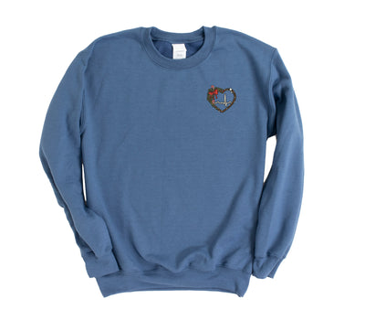 Holiday ECG Heart - Non-Pocketed Crew Sweatshirt