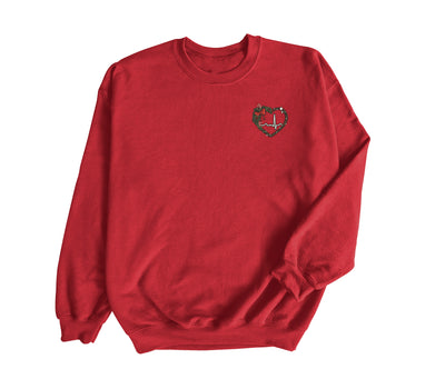 Holiday ECG Heart - Non-Pocketed Crew Sweatshirt