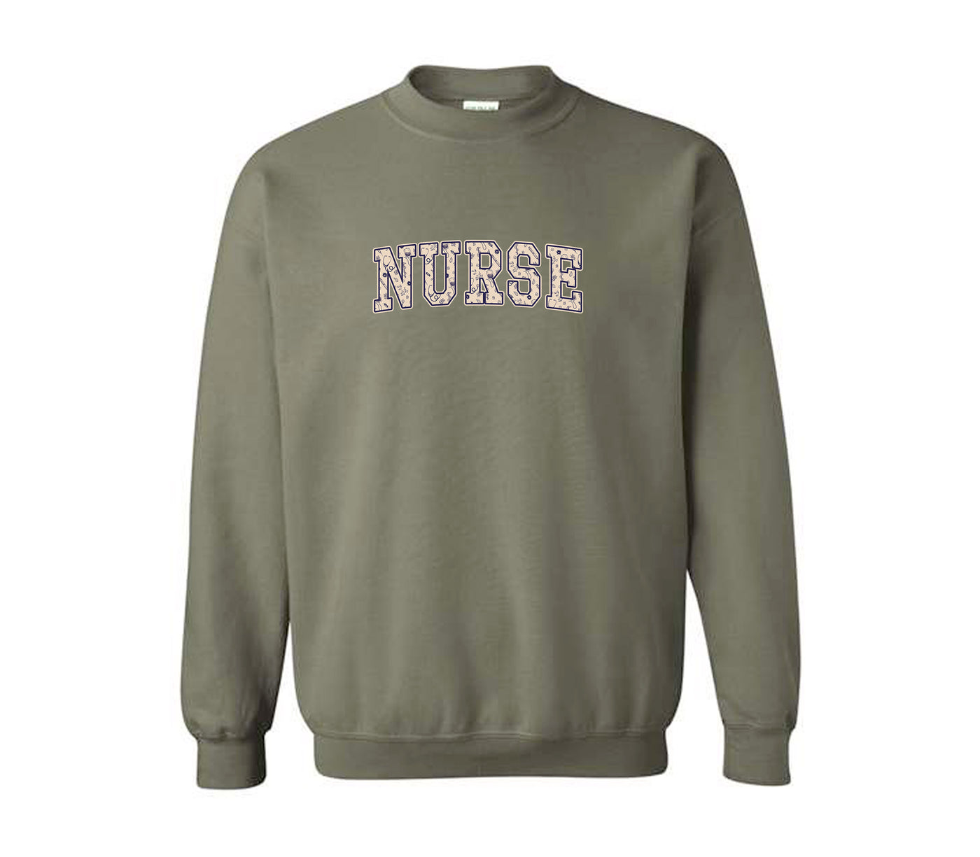 Nurse Medical Varsity - Non-Pocketed Crew Sweatshirt