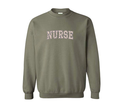 Nurse Medical Varsity - Non-Pocketed Crew Sweatshirt