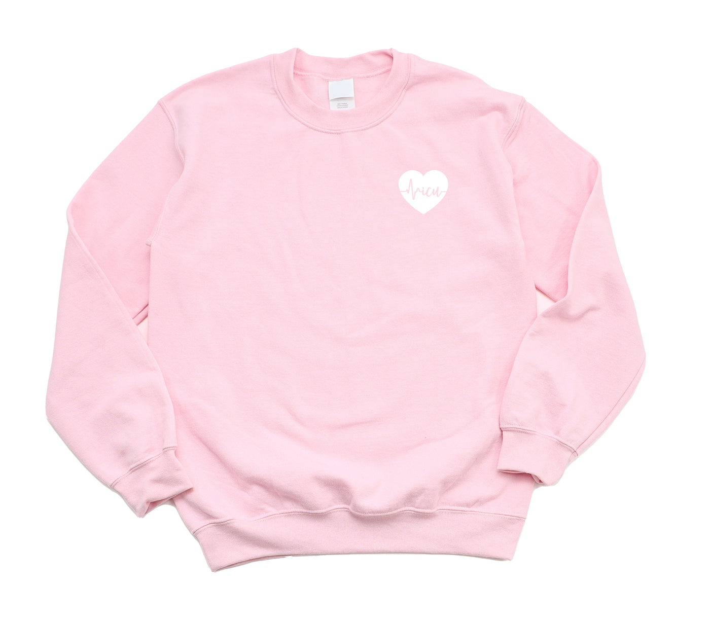 ICU ECG Heart - Non-Pocketed Crew Sweatshirt