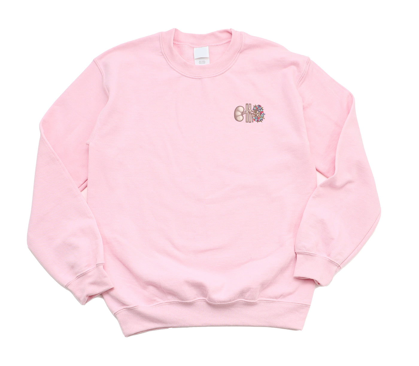 Kidneys Floral Sketch - Non-Pocketed Crew Sweatshirt