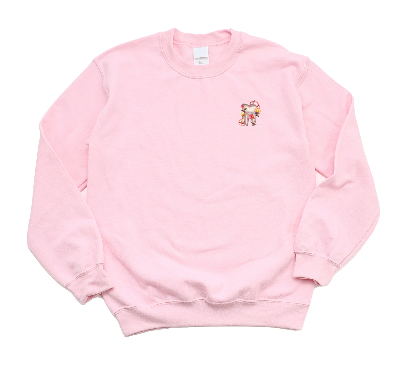 Tooth Floral Sketch - Non-Pocketed Crew Sweatshirt