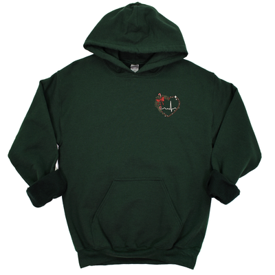 Holiday ECG Heart - Hooded Sweatshirt