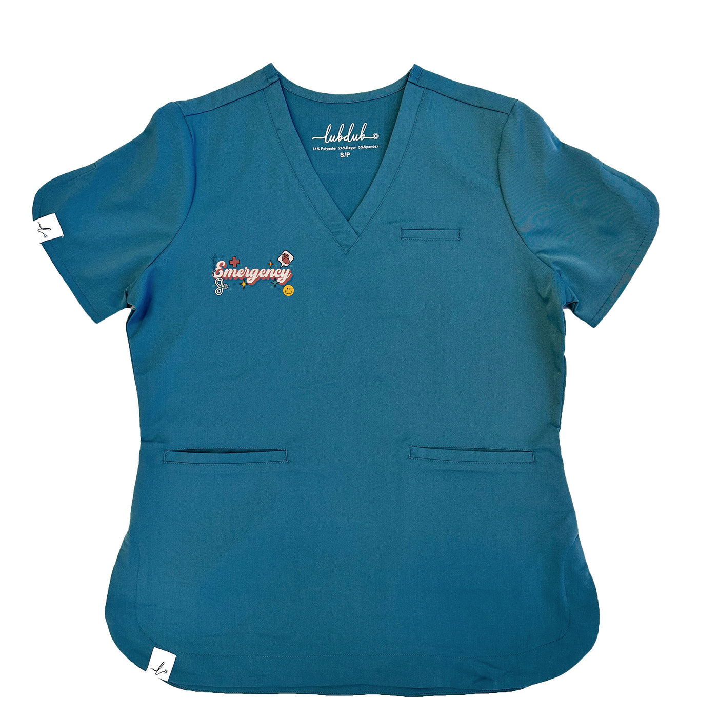 Emergency Retro - Rosa Scrub Top