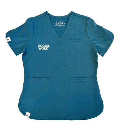 Social Work Creds - Rosa Scrub Top