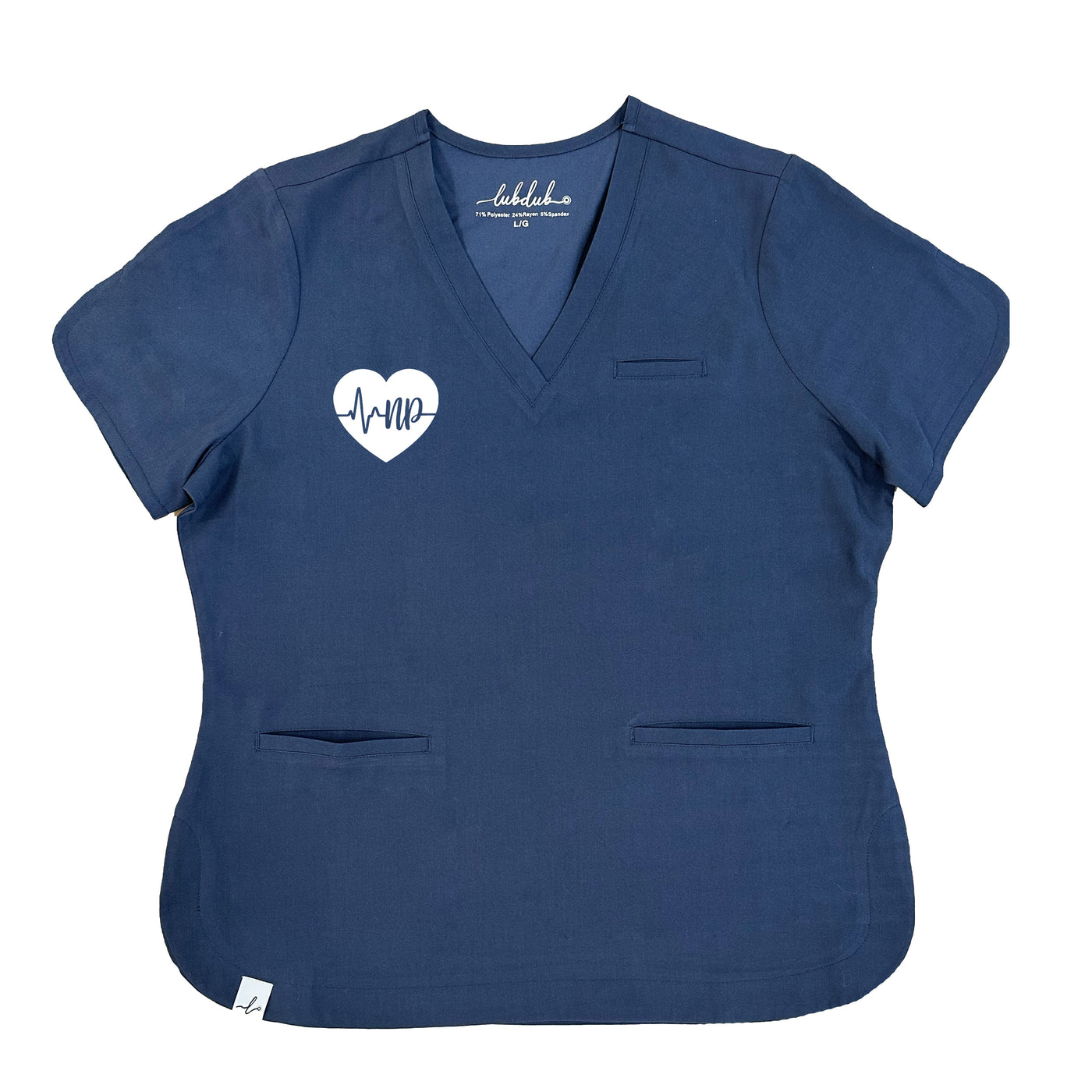 NP ECG Heart - Rosa Scrub Top