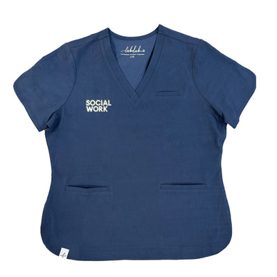 Social Work Creds - Rosa Scrub Top