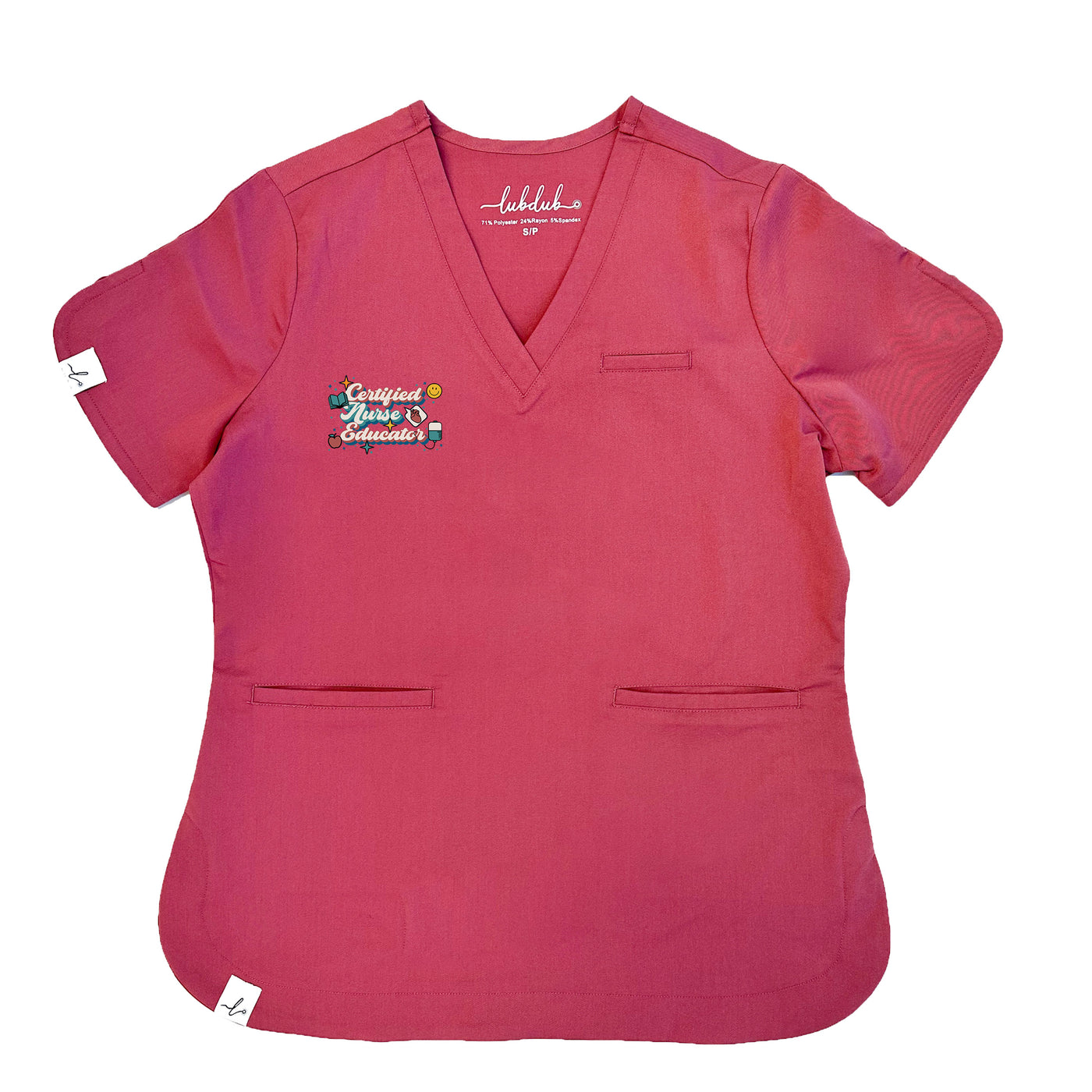 CNE Retro - Rosa Scrub Top