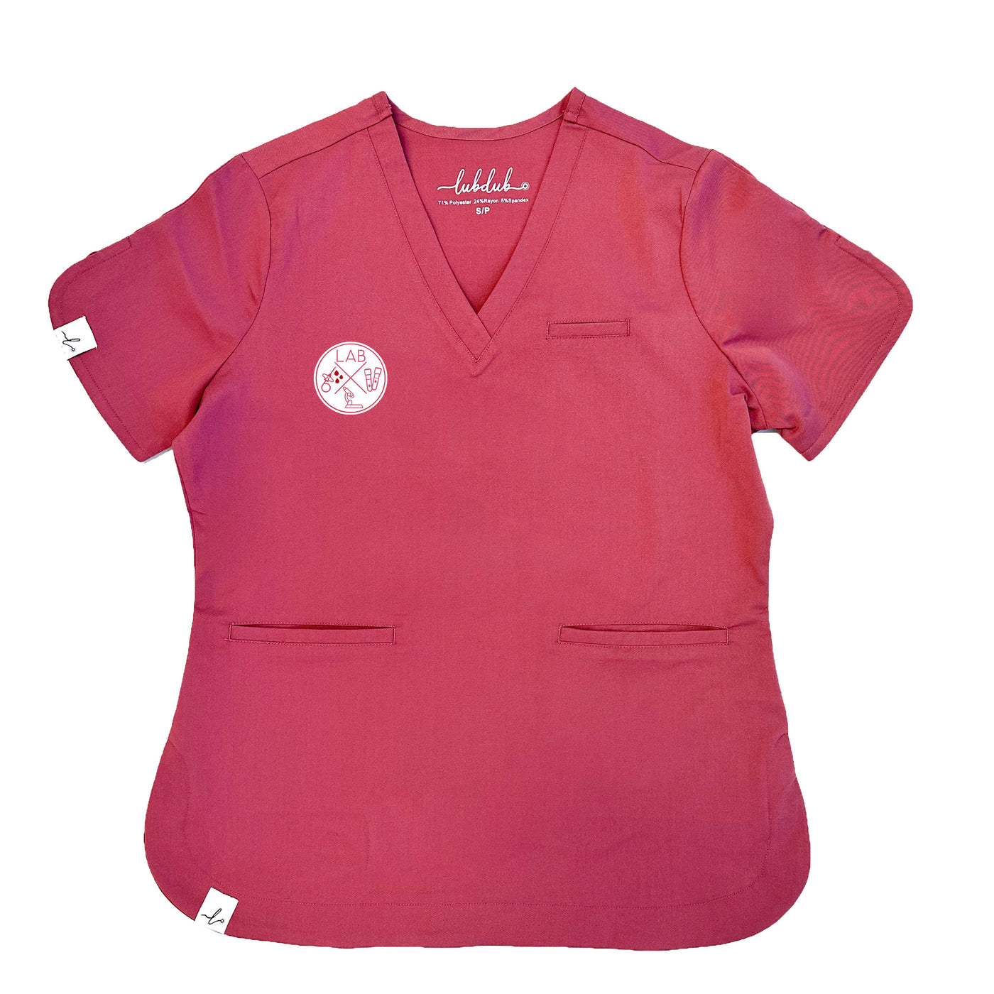 Lab Icons - Rosa Scrub Top