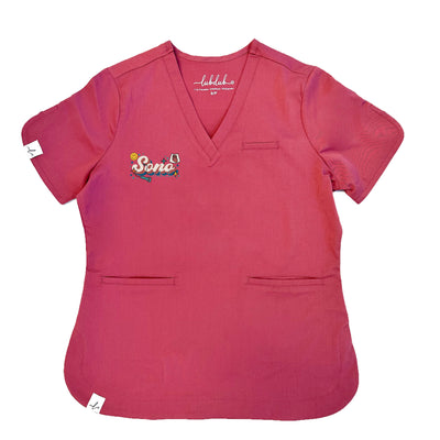 Sono Retro - Rosa Scrub Top