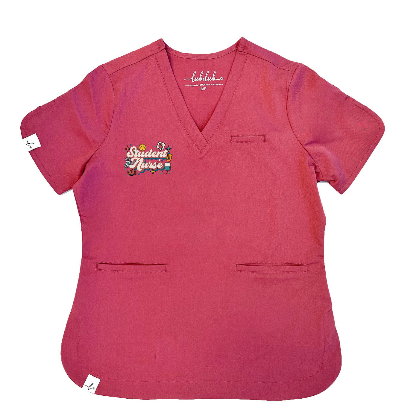 Student Nurse Retro - Rosa Scrub Top