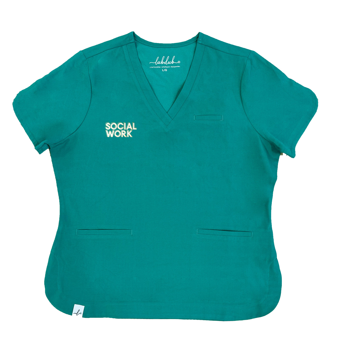 Social Work Creds - Rosa Scrub Top