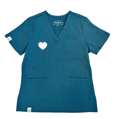 Baby in Heart - Obs - Codi Scrub Top