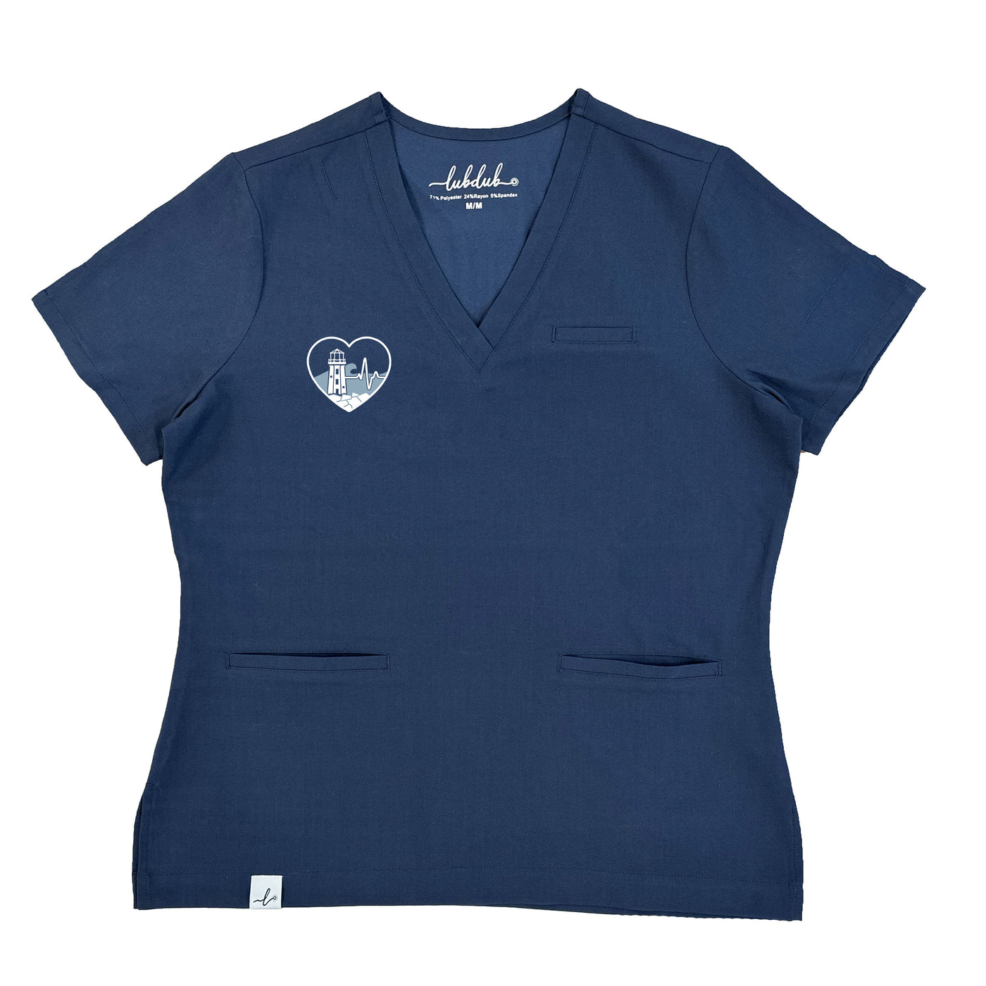 Atlantic ECG Heart - Codi Scrub Top