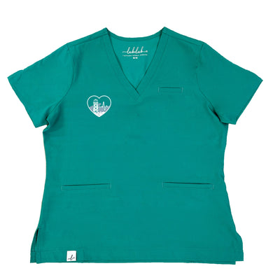 Atlantic ECG Heart - Codi Scrub Top