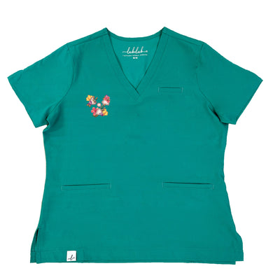 Radiology Floral Sketch - Codi Scrub Top