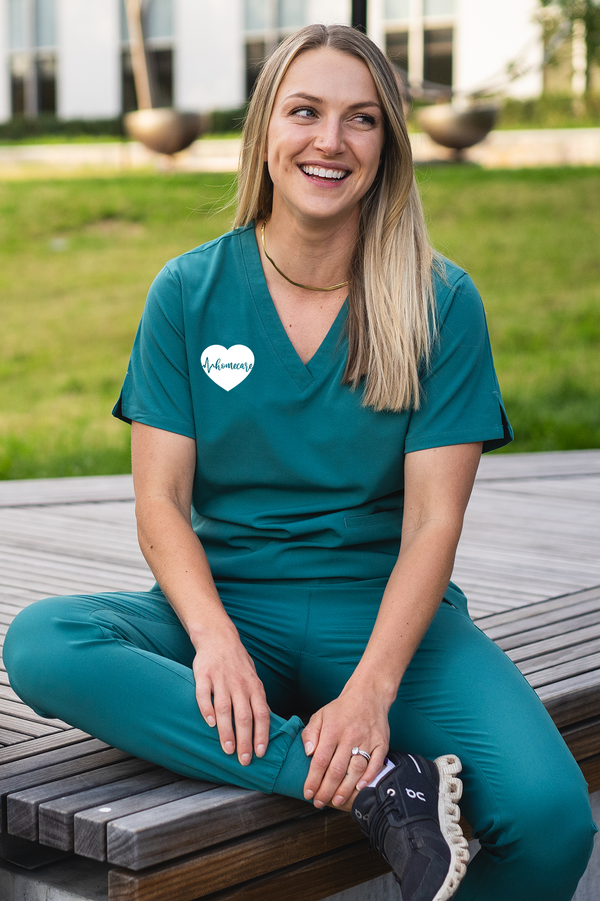 Homecare ECG Heart - Codi Scrub Top