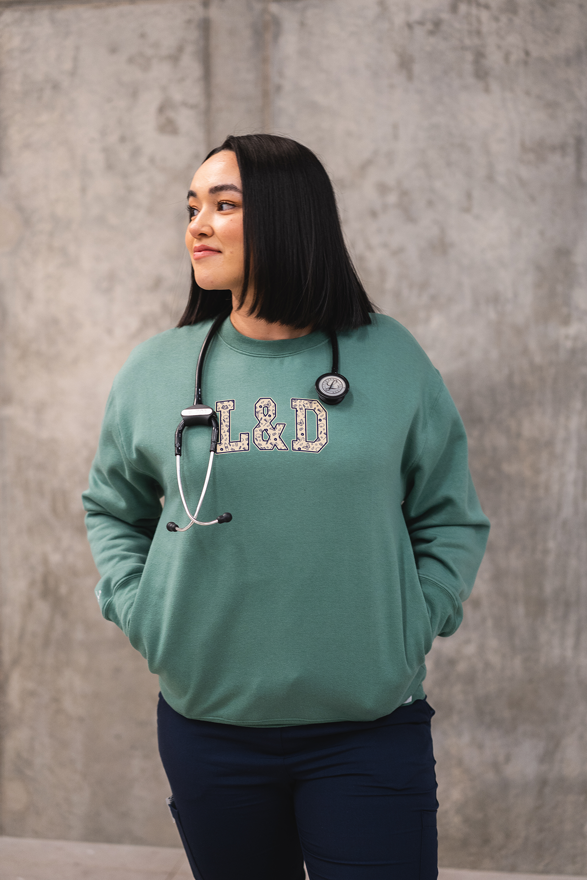 Medical Varsity Collection - Clearance Pocketed Crew Sweatshirt