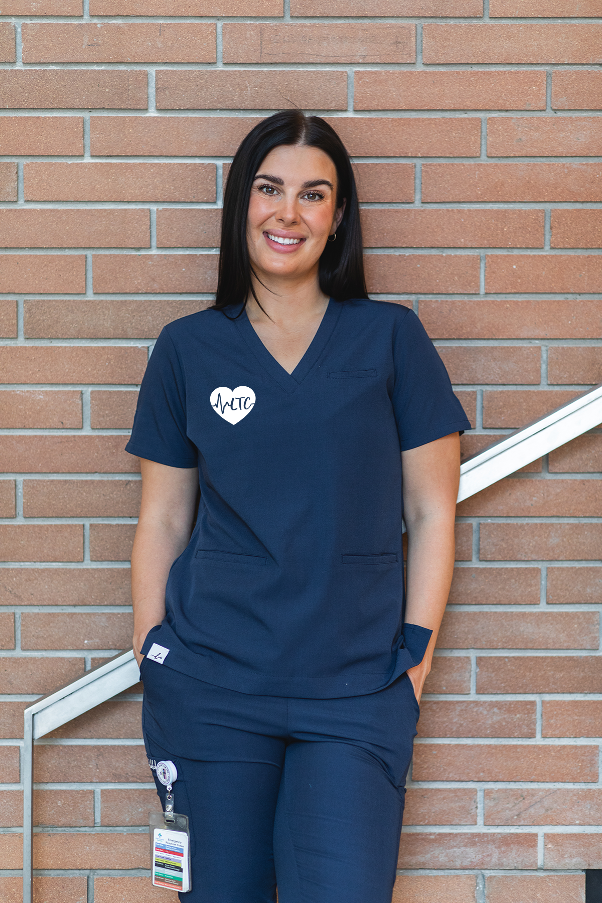 LTC ECG Heart - Codi Scrub Top