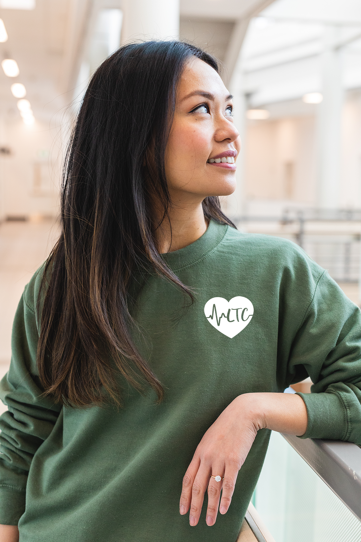 LTC ECG Heart - Non-Pocketed Crew Sweatshirt