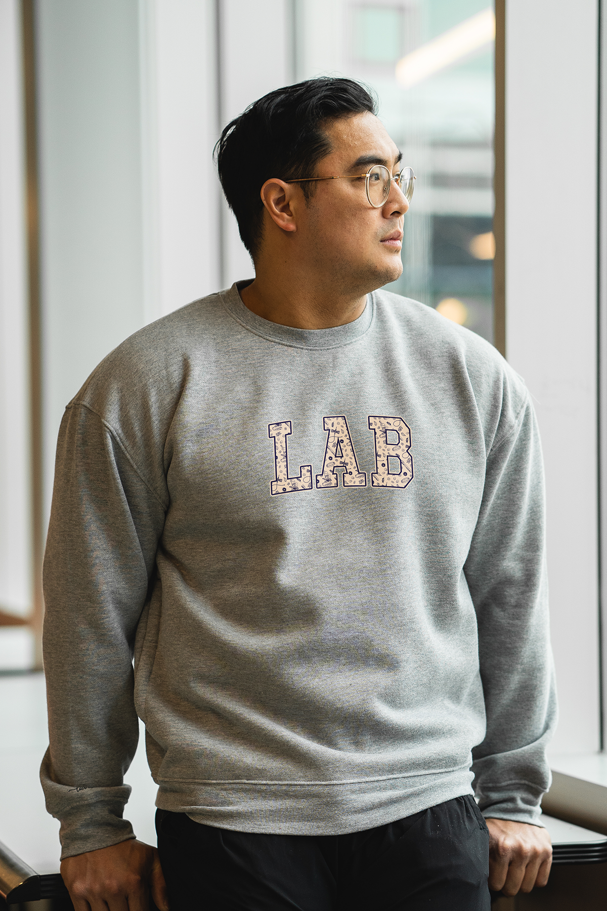 LAB Medical Varsity - Pocketed Crew Sweatshirt