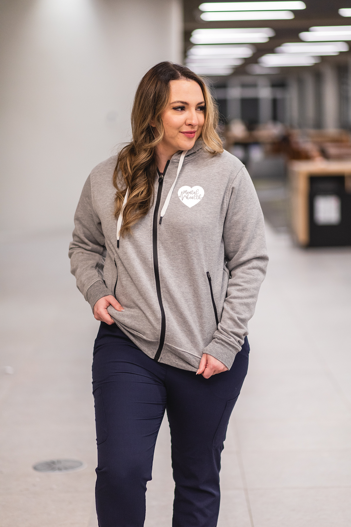 Mental Health ECG Heart - PRN Lux Hoodie