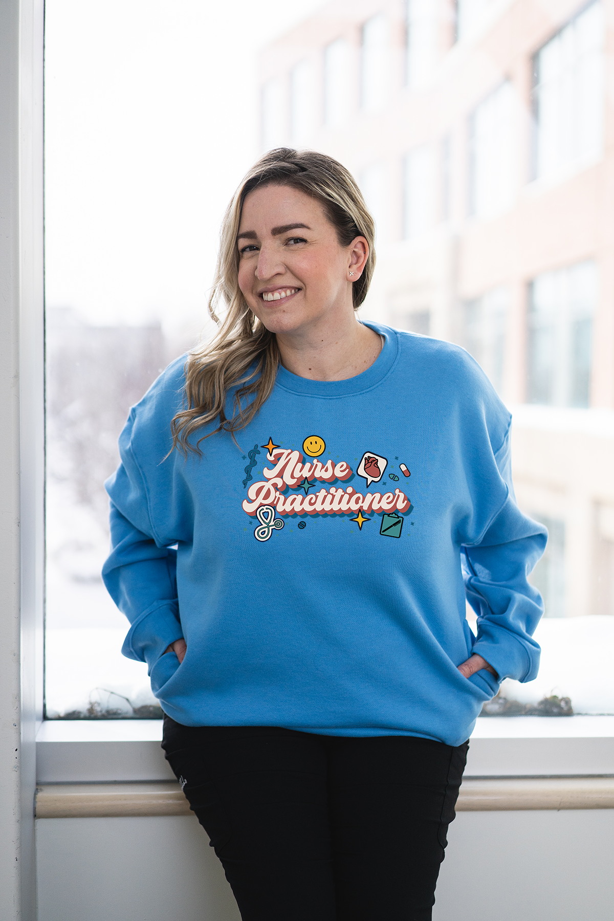 NP Retro - Pocketed Crew Sweatshirt